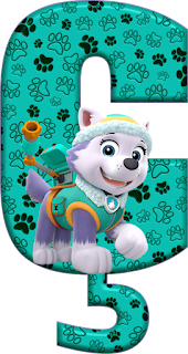 Alfabeto de Everest de Paw Patrol. Alphabet with Everest of Paw Patrol. 