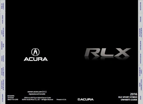 Download 2016 RLX Owner's Manuals & Guides