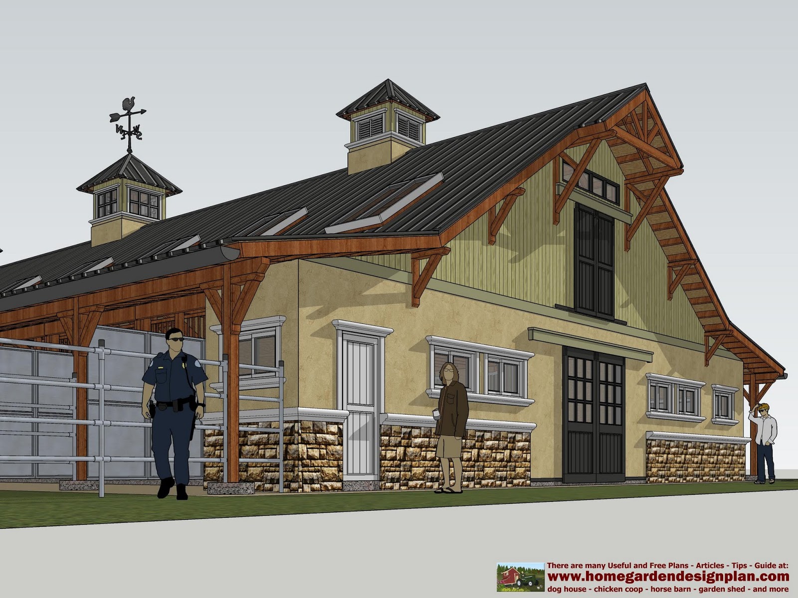 HB100 Horse Barn Plans Horse Barn Design ~ Shed Plans Ideas