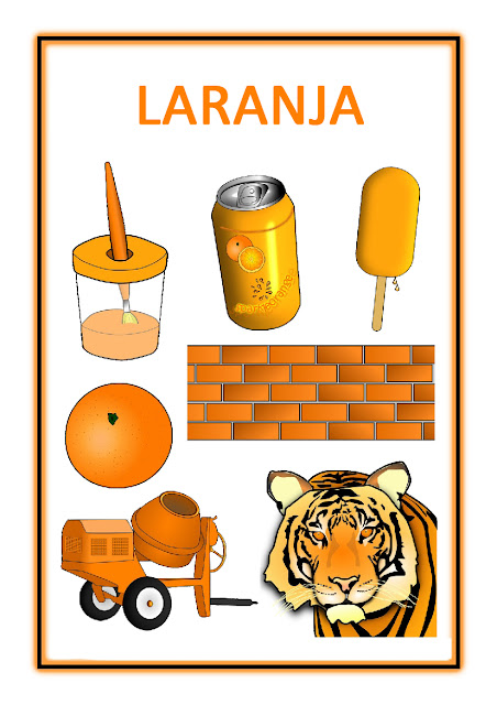 Atividades com cores primárias - Laranja