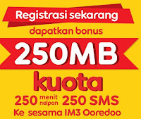 Bonus registrasi ulang kartu prabayar Indosat Ooredoo