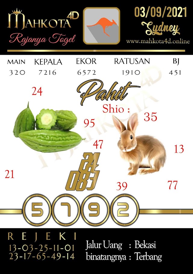 Syair Prediksi Togel Sydney - SDY Jum'at, 03 - September - 2021