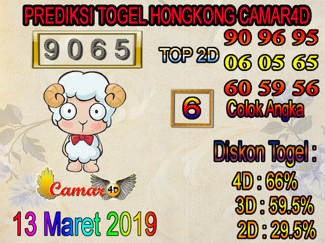 Prediksi Togel Hongkong 13 Maret 2019