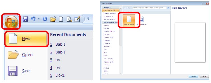 Membuat Dokumen Baru Dalam Microsoft Excel 2007 ~ Tips dan 
