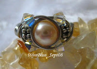 wire wrapped sparkly wire wrap ring