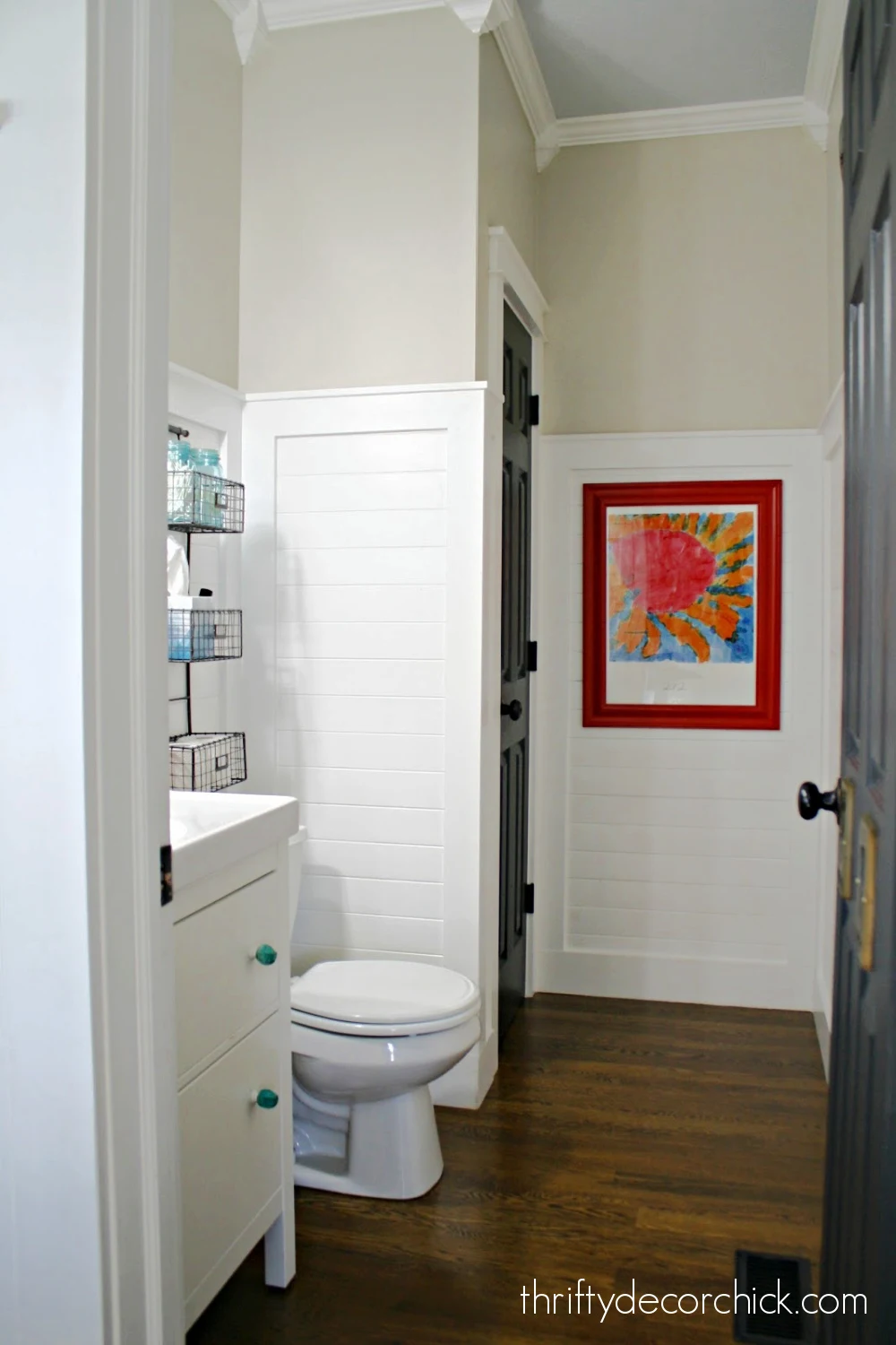 hardwoods in bathroom