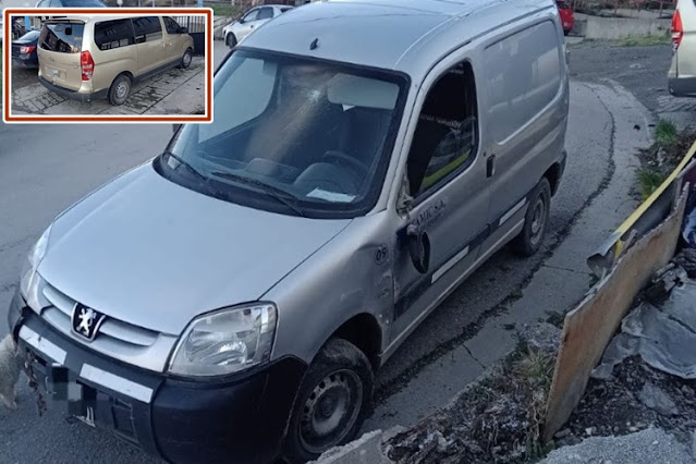 Borracho choco contra un vehículo estacionado