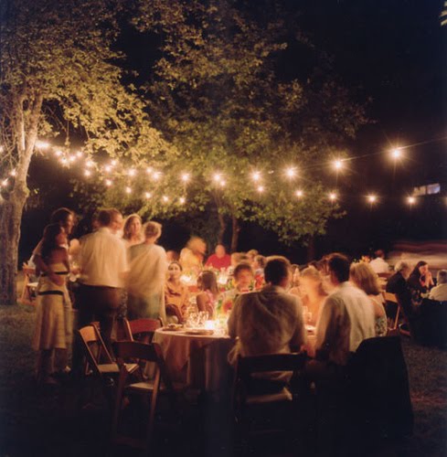 outdoor wedding lighting