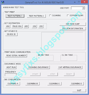 Download for free the General Tool v0.05 or General Tool for A1600 / A1900 version 0.05