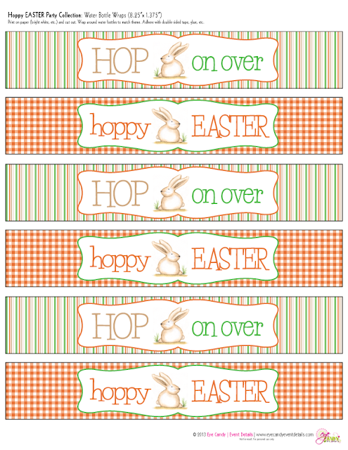 hop on over, hoppy easter, easter party pack, gingham print