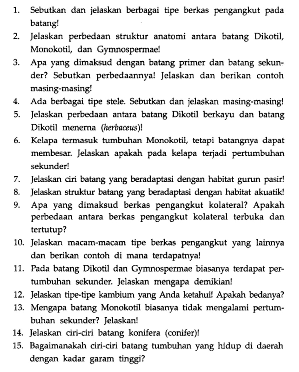 3 Modifikasi Batang Dan Fungsinya