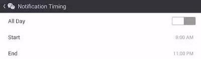 Set Your Notification WeChat Timing