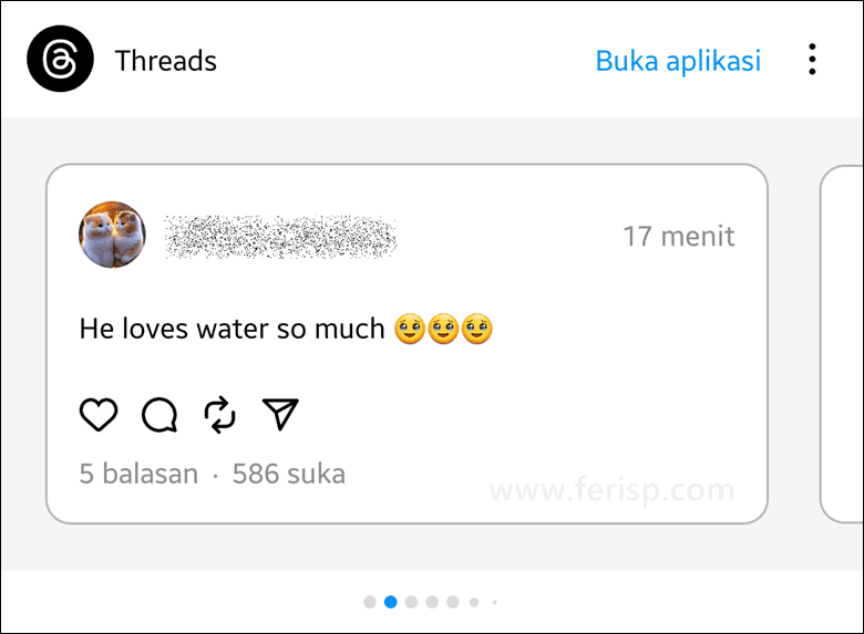 Contoh Tampilan Threads di Instagram