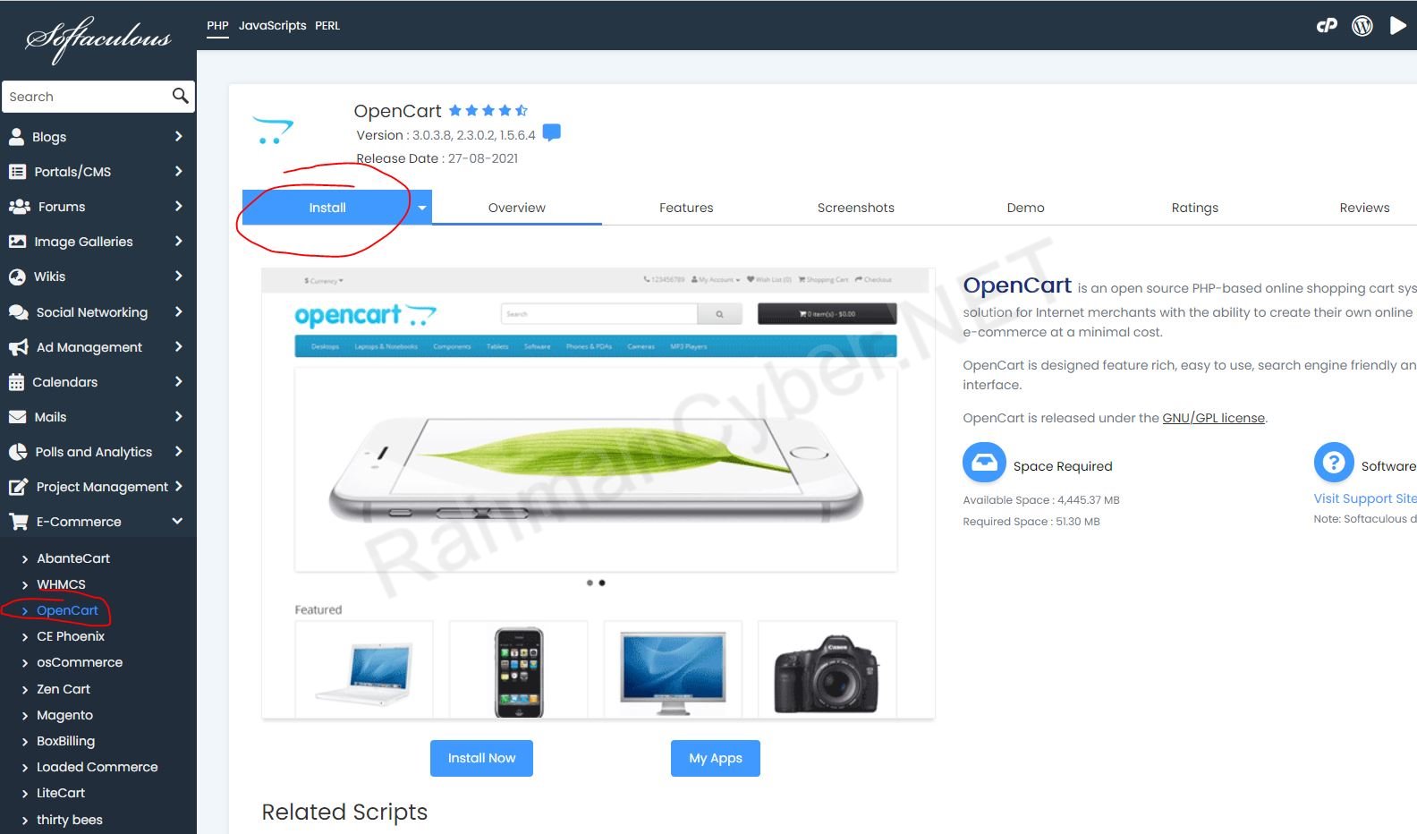 install Opencart CMS