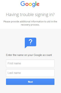 Enter the name on your Google account