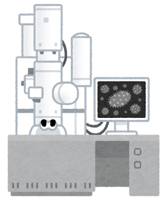 透過型電子顕微鏡のイラスト
