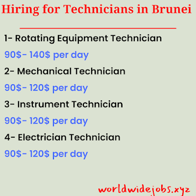 Hiring for Technicians in Brunei