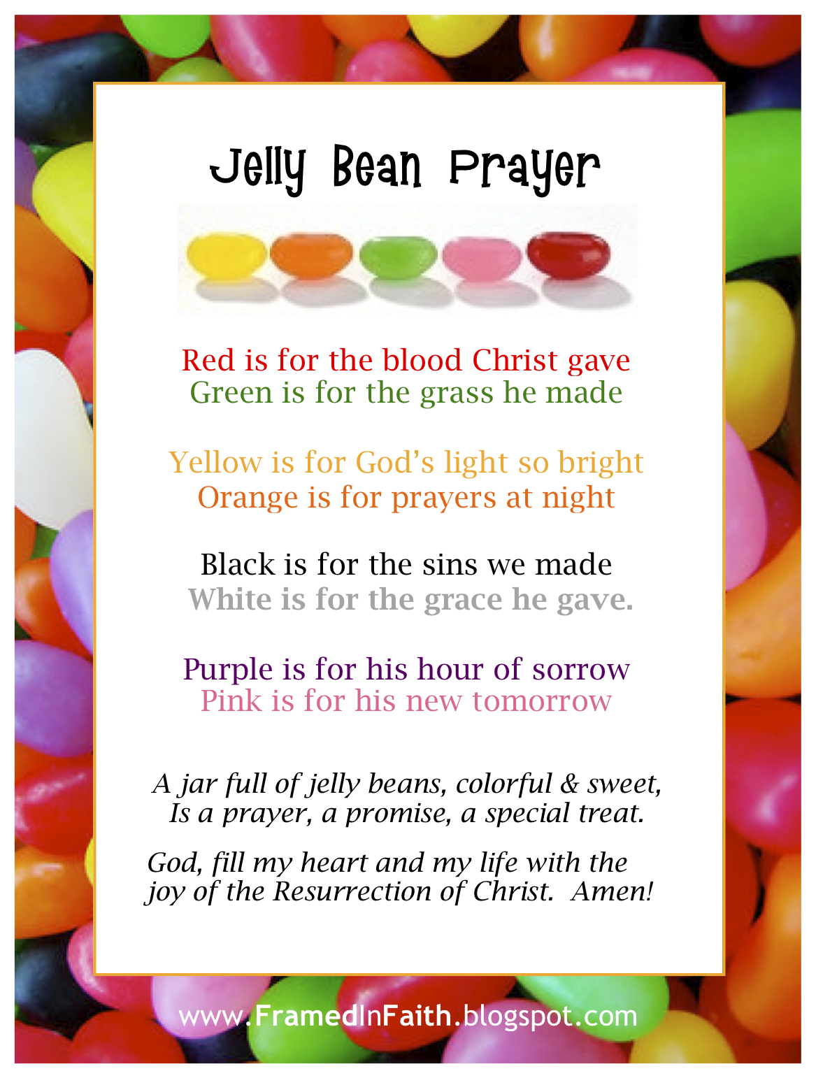 Now I m all for a prayer and a fistful of jelly beans But I like to add an extra devotional angle to this Here s how the jelly bean prayer works at our