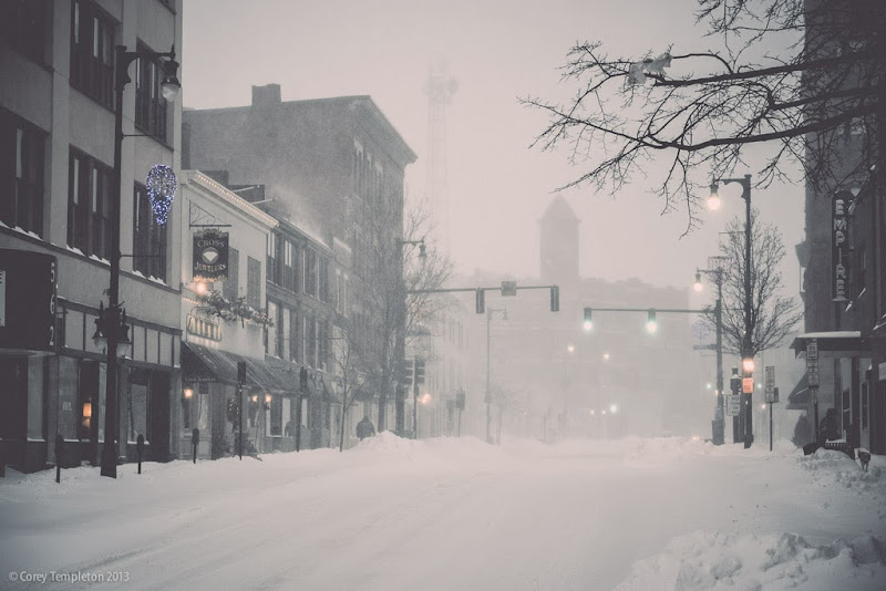 Portland, Maine December 2013 Winter Snow Storm congress street photo by Corey Templeton