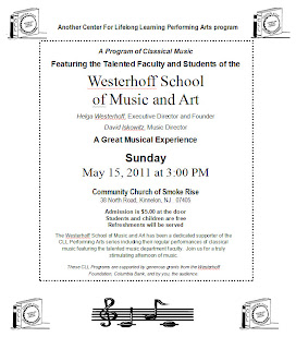 Kinnelon CLL Performing Arts Program 5/15/2011