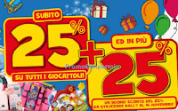 Promozione Compleanno Toys Center -25% + 25% di sconto