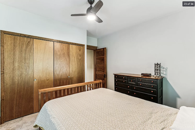 color photo of bedroom with added closet space, Sears Hazelton 1028 Coronado Ave Cincinnati OH