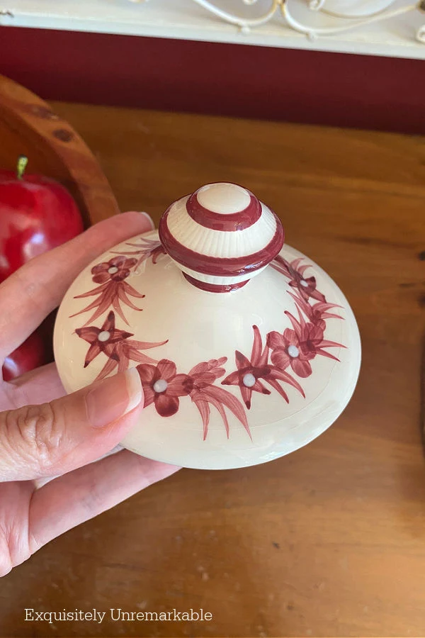 Red Rooster Teapot Top