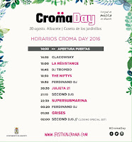 Croma Day 2016, horarios
