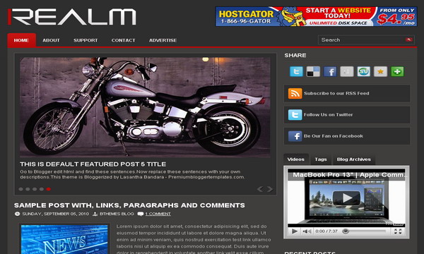 Realm Blogger Template