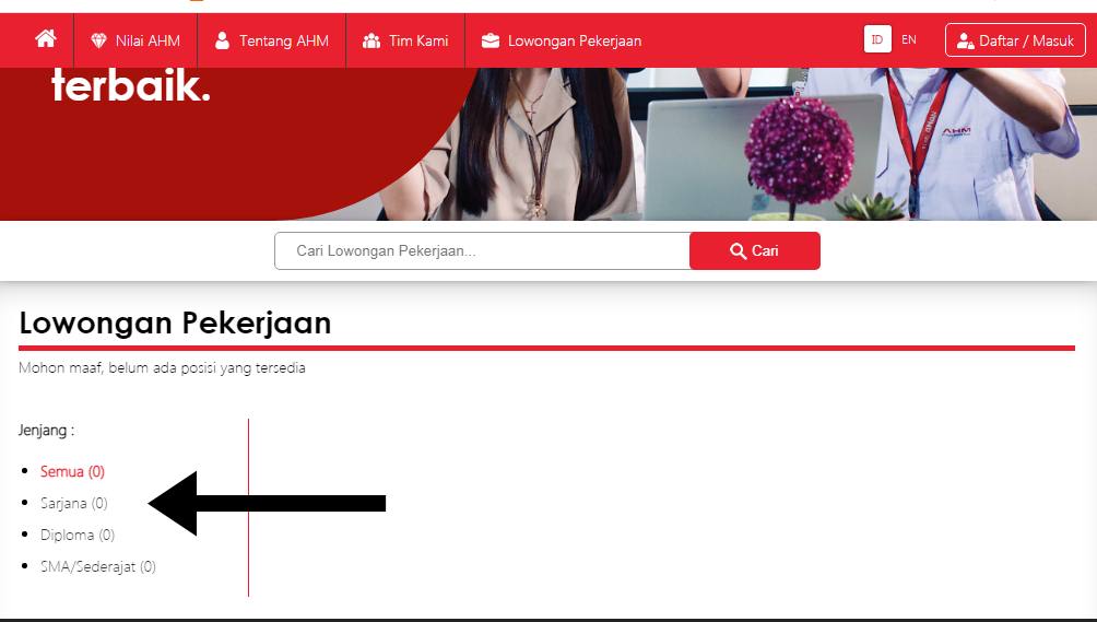 cara mendaftar kerja di pt ahm
