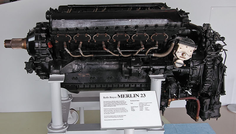 Moteur Rolls Royce Merlin 23 V12 essence 60 cylindr e 27 litres