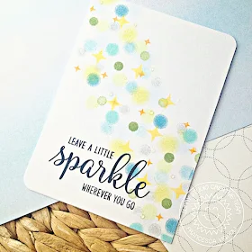 Sunny Studio Stamps: Born To Sparkle One Layer Stamped Background Card by Franci Vignoli