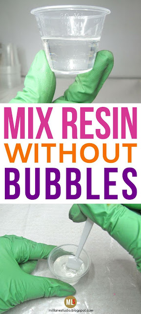 Mix resin without bubbles inspiration sheet