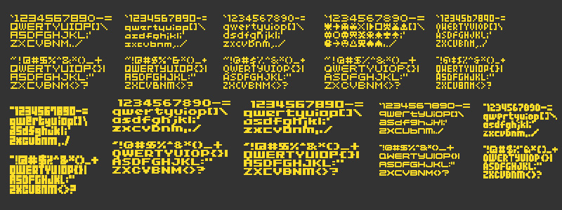 bitmap pixel font