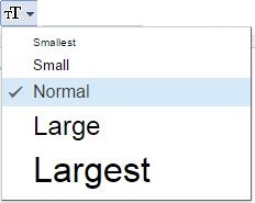 Change font size of text in blogger Change font size of text in blogger