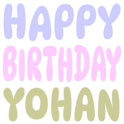 Happy Birthday Yohan (Sticker)