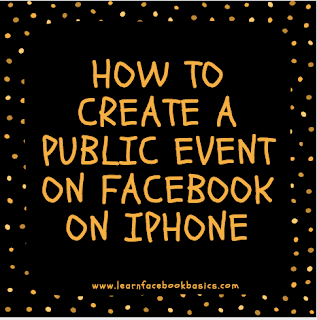 How to create a public event on Facebook on iPhone
