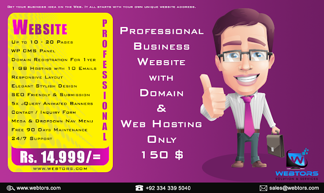 We offering Business Professional Website Designing and Development Services in Pakistan, India, KSA, North America, South Africa, UAE, USA, UK, China, Japan & Germany