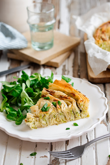 Tarte croustillante aux petits pois et ricotta