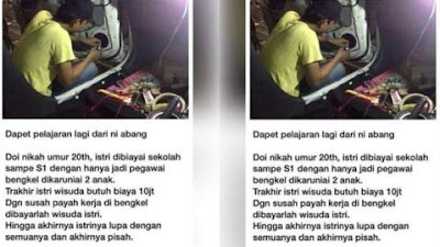 KISAH PILU, Bekerja Keras untuk Kuliahkan Istri Hingga Sarjan, Tapi Pria Ini Malah Ditinggalkan