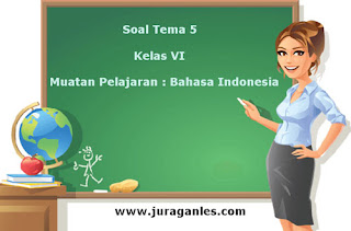 Berikut ini yakni pola latihan Soal Tematik Kelas  Soal Tematik Kelas 6 Tema 5 Kompetensi Dasar Bahasa Indonesia 