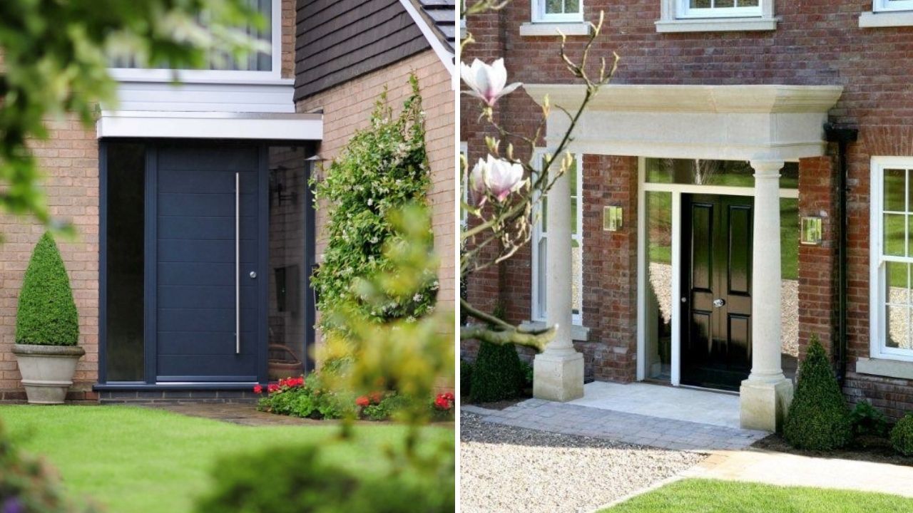 How to choose a brand new front door for your home - inspiration on which material, colour choice and energy efficiency to choose. Entrance way Inso
