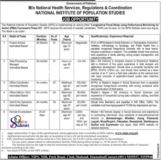 Ministry of National Health Services Regulations & Coordination Jobs 2023