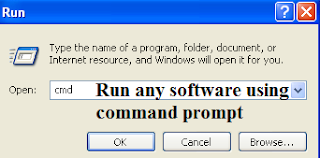 Run any software using command prompt