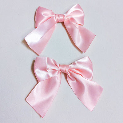 Pink satin bows