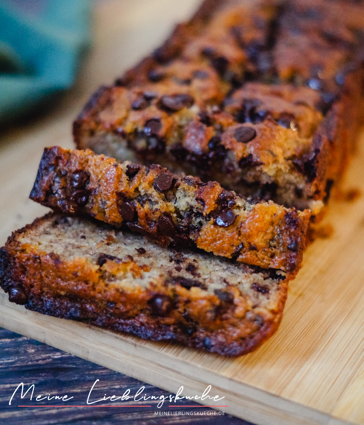 Veganes Bananenbrot mit Schoko Stückchen