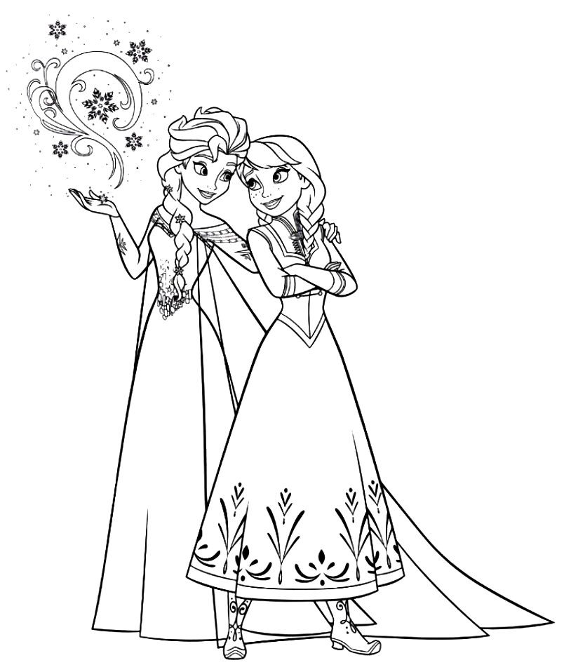 frozen coloring page