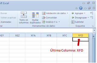 Resultado de imagen para ultima columna de excel