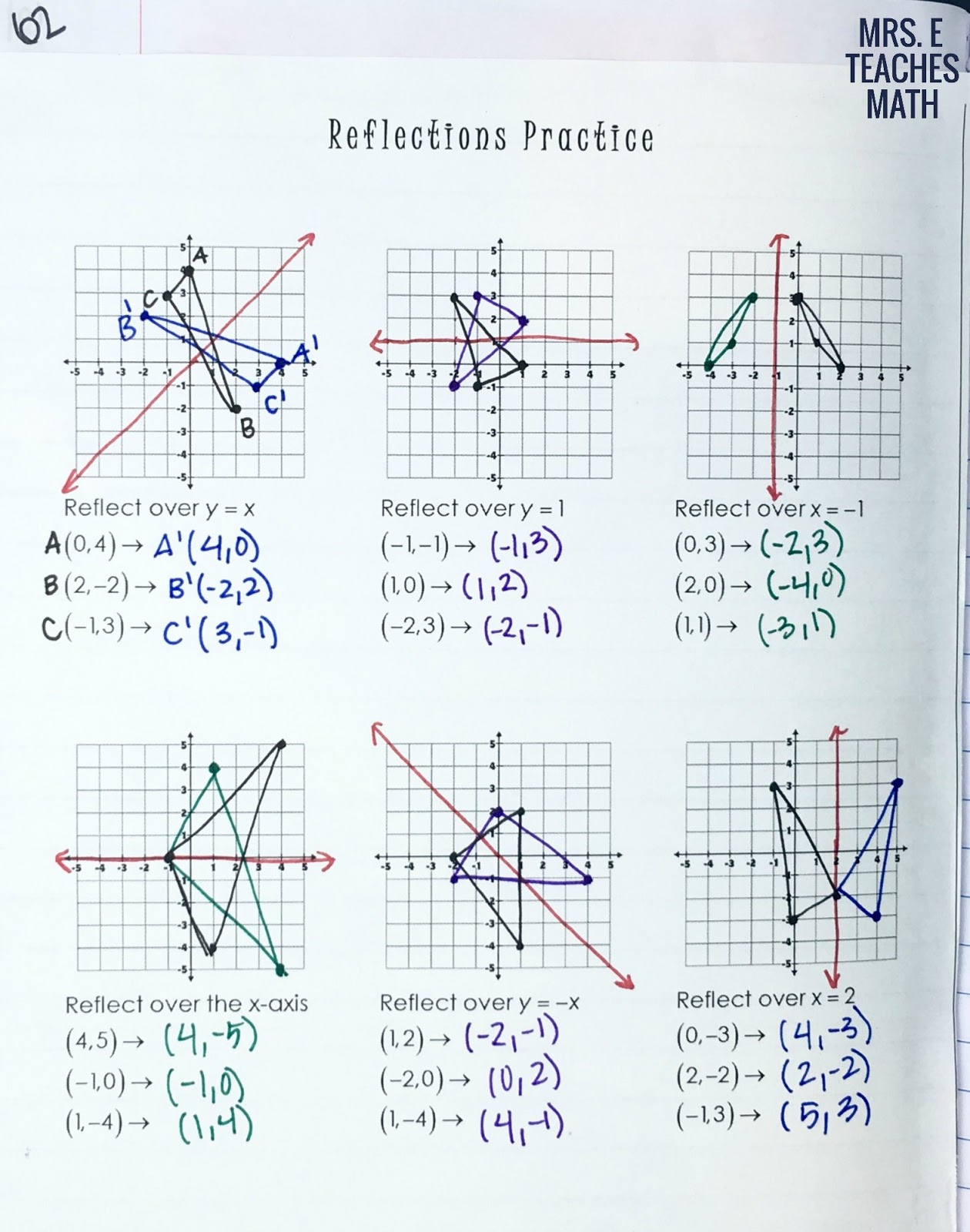 Geometry Transformation Composition Worksheet Answer Key With  Regard To Geometry Transformation Composition Worksheet Answers
