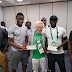 PHOTONEWS: Japanese Businessman Dr. Katsuya Takasu Keeps His Promise To Give $390,000 To Nigeria "Dream Team" After Winning Bronze At Rio Olympics.